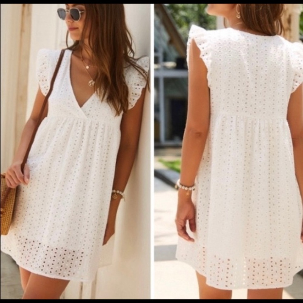 White Day Dream Baby Doll Dress - Picture 2 of 5